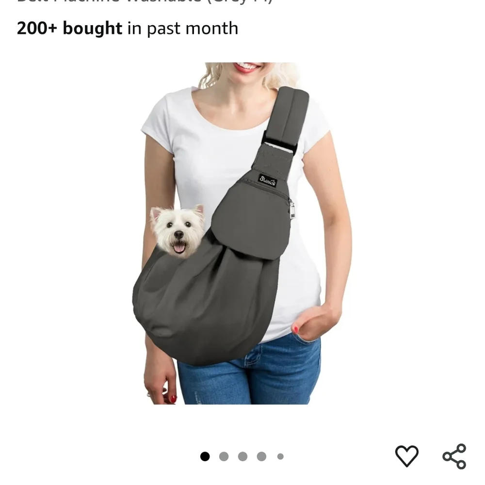 Pet Carrier Sling Bag in Gray